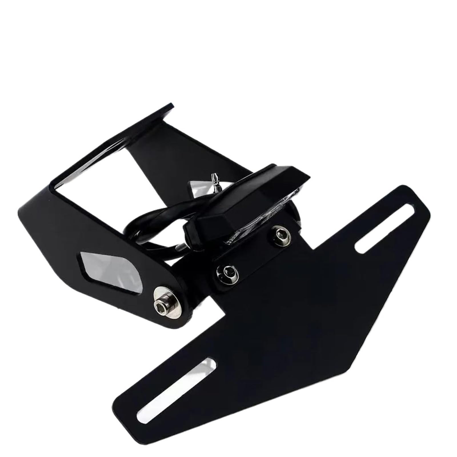Portatarga Moto Per Kawasaki Per Ninja 400/250 Z400 Eliminatore Di Ordine Della Coda Telaio Staffa Supporto Licenza Motociclo(Black with Light)