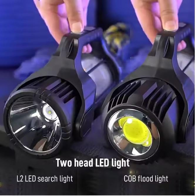 Image of Glaceon Spotlight,Rechargeable 1000LM 21700mAh High-Powered Spotlight Flashlight Searchlight Camping, Lights Modes LED Handheld Flashlight Waterproof (GC-06)