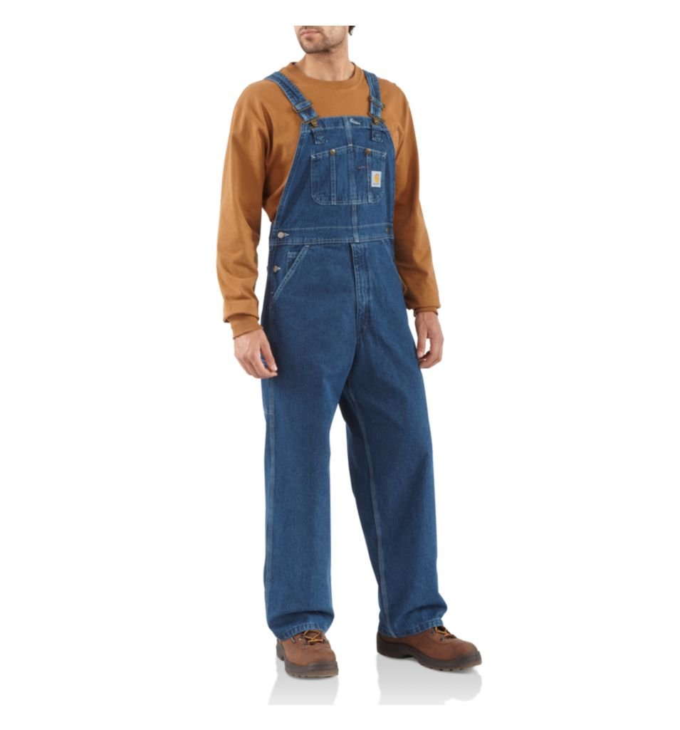 Carhartt Mens Big Tall Washed Denim Bib Overall product thumbnail 2