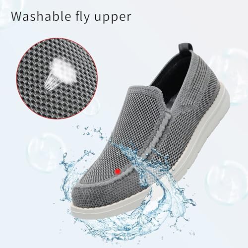 Image of 1TAZERO Men Slip On Shoes Loafer with Arch Support Insoles,Men Casual Shoes for Plantar Fasciitis