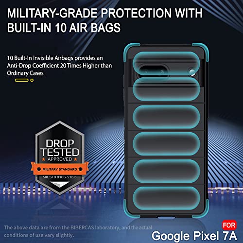 Image of TheGiftKart Liquid Silicon Back Cover Case for Google Pixel 7A | Shockproof Military Grade Protection | Micro-Fibre Cloth On Inner Side | Built-in Anti-Slip Grip Case Cover for Pixel 7A (TPU, Black)