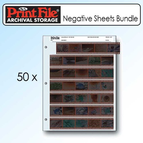Printfile 357B25 35mm Film Negative Storage Sheets 7 Strip - 2 Packs of