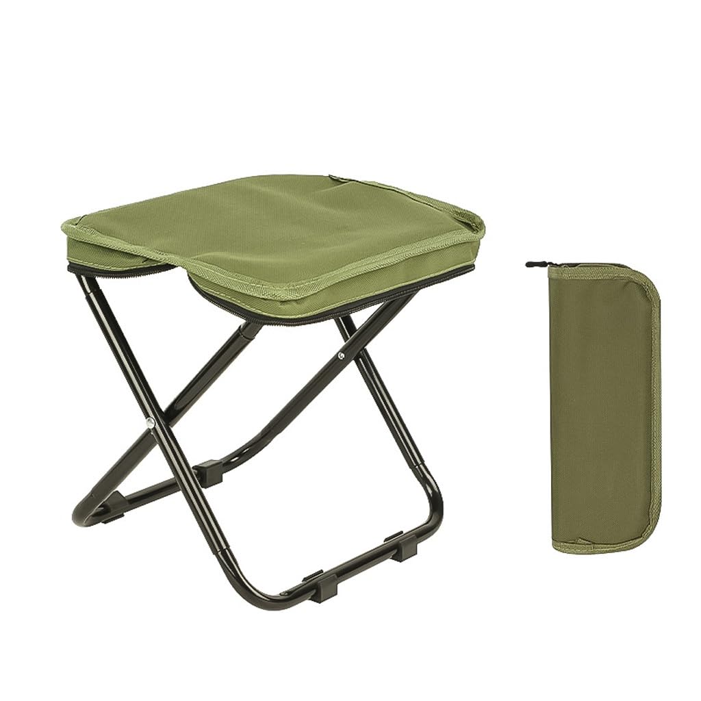 KMUD Portable Camping Stool Mini Folding Stool Fishing Stools for Adults, Outdoor Gardening Stool Beach Chairs with Foldable Travel Seat, Folding Pop up Stool for Hiking(Green)