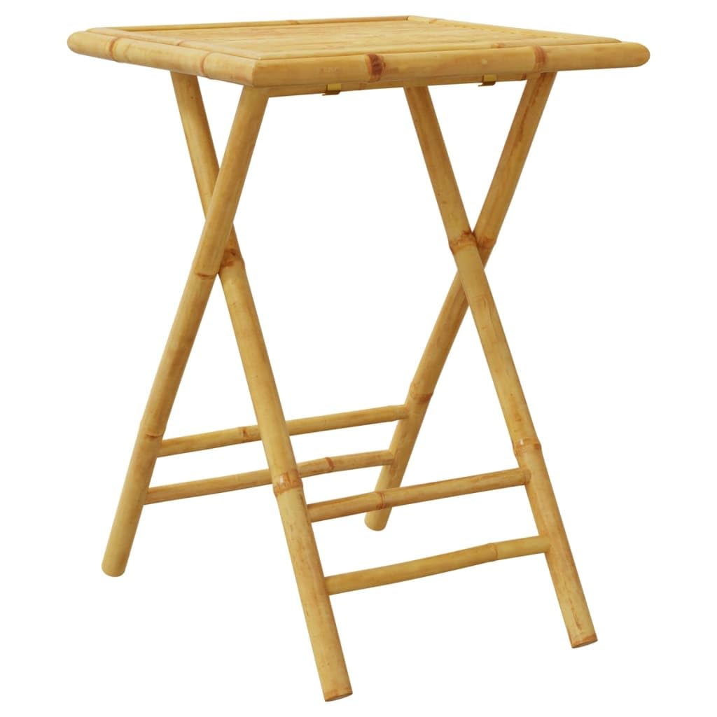 vidaXL Table de Jardin Pliable 55x55x75 cm Bambou