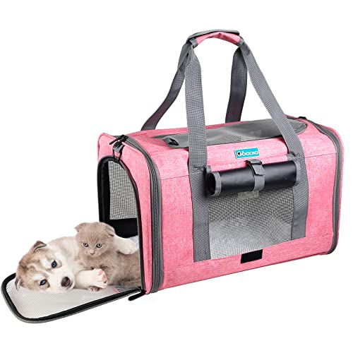 Pet Carrier Tsa Airline Approved For Cat,Foldable Soft Edge Pet Travel Carrier Removable For Medium Large Cats And Dogs 25 Lbs With Adequate Ventilation,4 Mesh Windows,2 Entrances,1 Dormer, 1 Curtain #TOP21