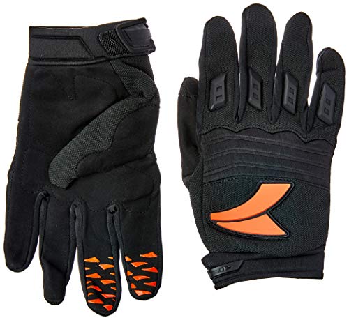 Multilaser Mt034, Luva Para Motociclista Dedo Longo, Tam. G, Preto/ Laranja
