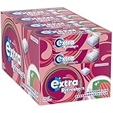 Extra Refreshers Watermelon Raspberry Flavour Sugarfree Chewing Gum Handy Pack Box, 16 x 7 Pieces - Image 1
