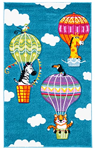 Tapete SAFAVIEH 4' x 6' Azul y Verde miniatura 2