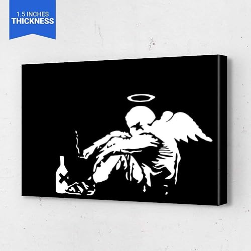 Miniatura 48 de Banksy Graffiti Street Art Colecciones de lienzos de arte callejero. Listo para colgar. Fabricado en Estados Unidos #4#5