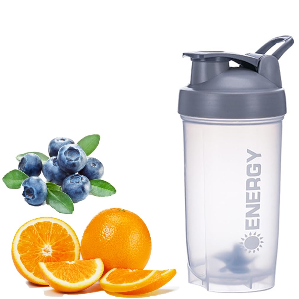 KHAOP 400ML Protein Shaker Cup Protein Shaker Bottle 500ml BPA Free Leakproof Portable for Sports Supplements Shakes With Steel Mixing Ball for Protein Shakes Dishwasher Safe