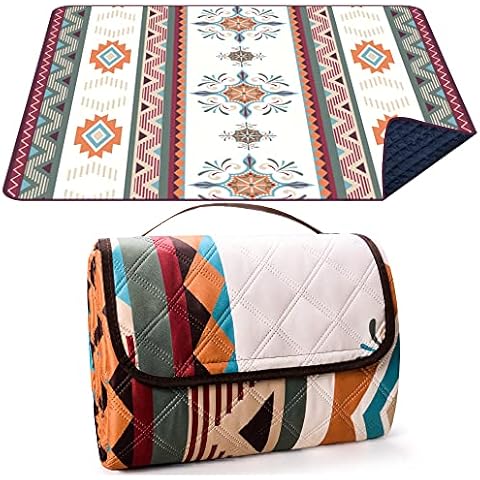 LARUTAN Outdoor Picknickdecke, 200x200cm Stranddecke Wasserdicht Sandfrei, Tragbare Waschbar Strandunterlage Picknickdecke für Trocken Strand, BBQ, Picknick, Wandern, Reisen Campingdecke Grün Cover