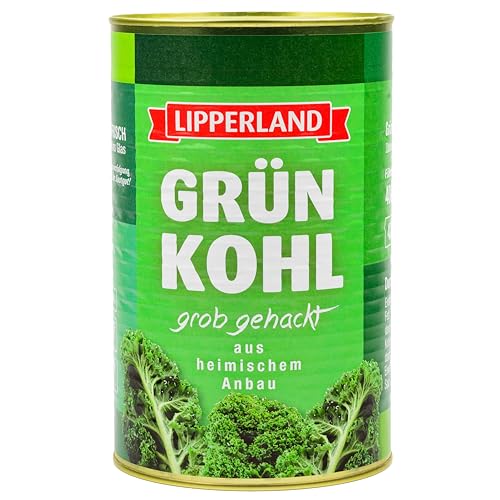 Food-United GRÜNKOHL handverlesen Füllmenge 4KG ATG 2,8KG Maxi Dose Konserve küchenfertig ohne Zusatzstoffe nur 3 natürliche Zutaten vegan laktosefrei glutenfrei