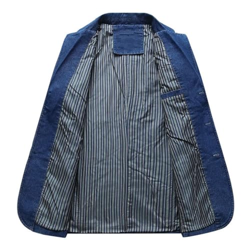 Mens Denim Blazer Men Cotton Vintage Suit Outerwear Male Blue Coat Denim Jacket Men Slim Fit Jeans Denim Blazers3