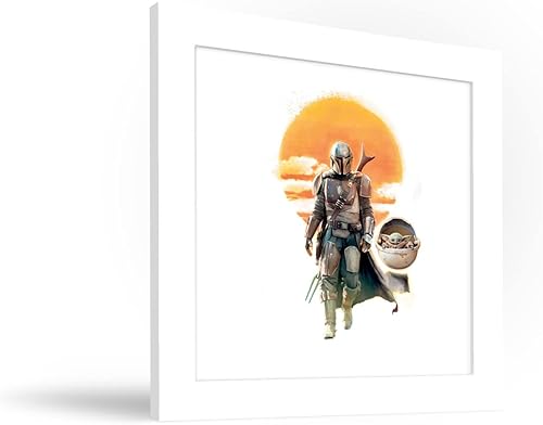 Miniatura 2 de Trends International Gallery Pops Star Wars The Mandalorian - Póster de pared de sol del desierto, 12 x 12 pulgadas, versión enmarcada en blanco