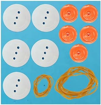 Plastik Kasnak 24mm ve 6.5mm 10 lu 1 Paket Tekerlek Yuvarlak Kasnak Oyuncak  kr k Makara Motor Kasna  Deney Okul Hobi