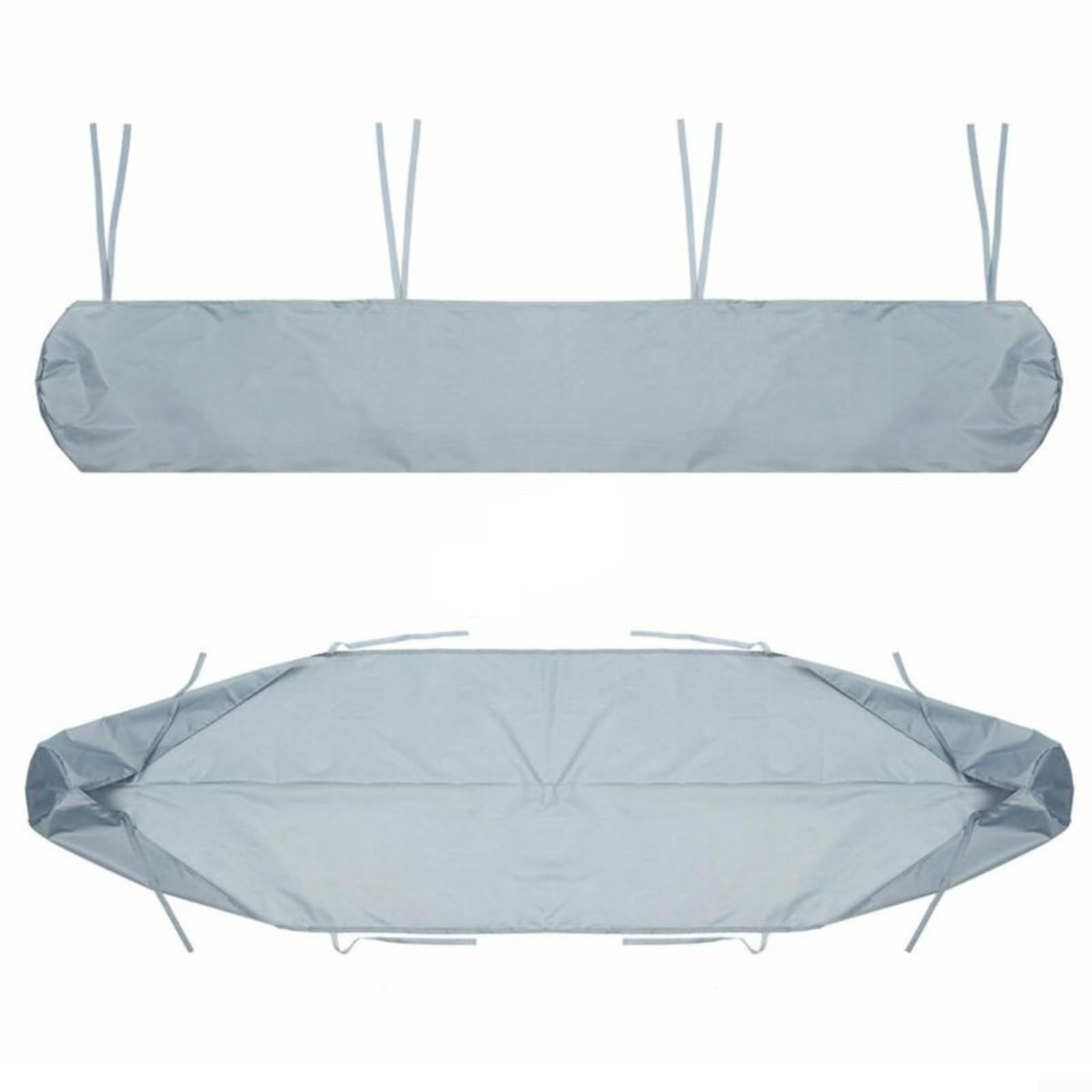 Copertura impermeabile per tenda da patio, in tessuto Oxford 300D, copertura protettiva di ricambio, per veranda, tenda invernale con cordoncino, per esterni, giardino (4 m, grigio)