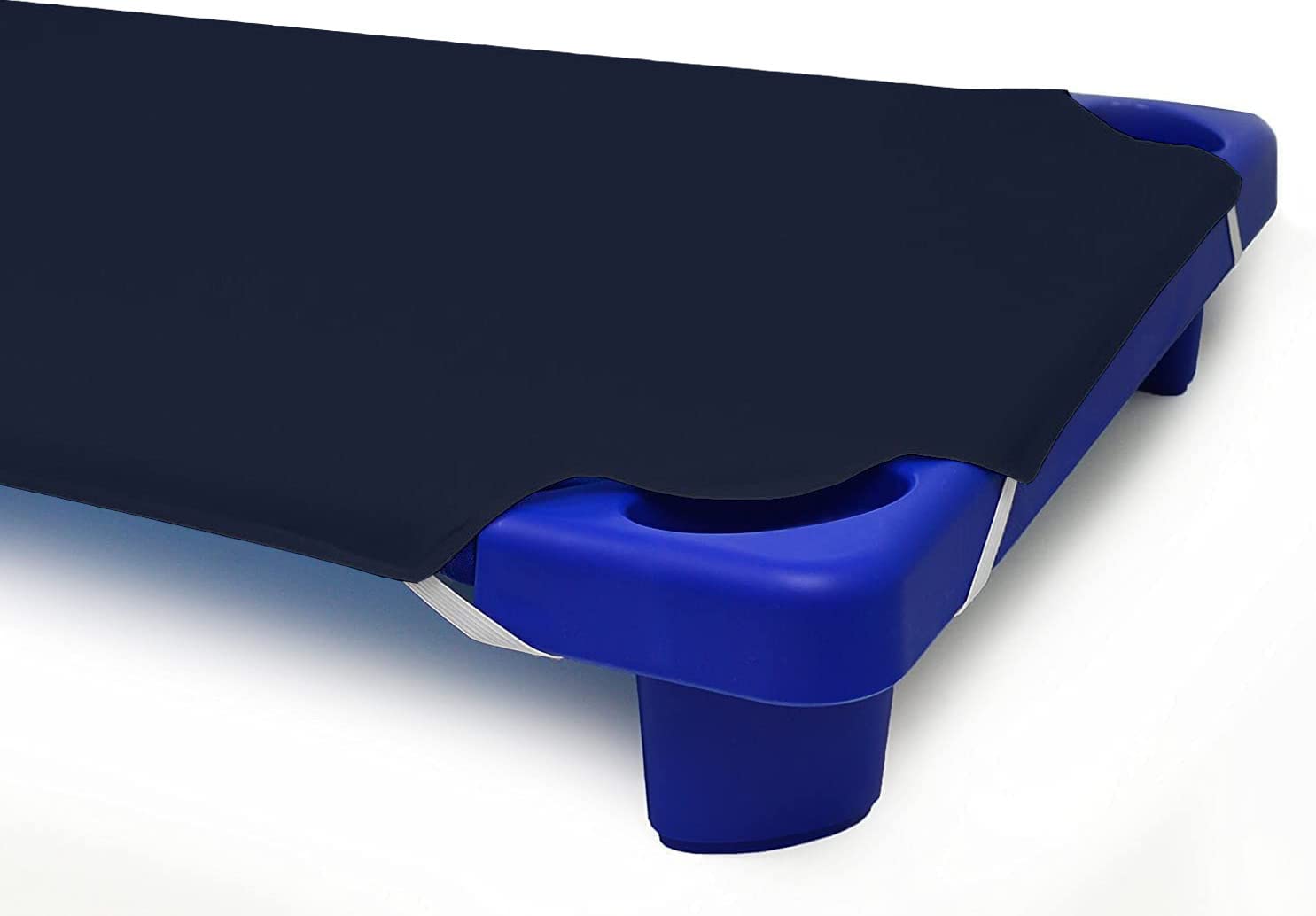 Linen Artistry Cot Sheets for Daycare 36 Pieces Pre School Cot Sheet 23 x 54 Inches Toddler Cot Sheets Breathable Polycotton Cot Bed Cover Sheet - Navy Blue