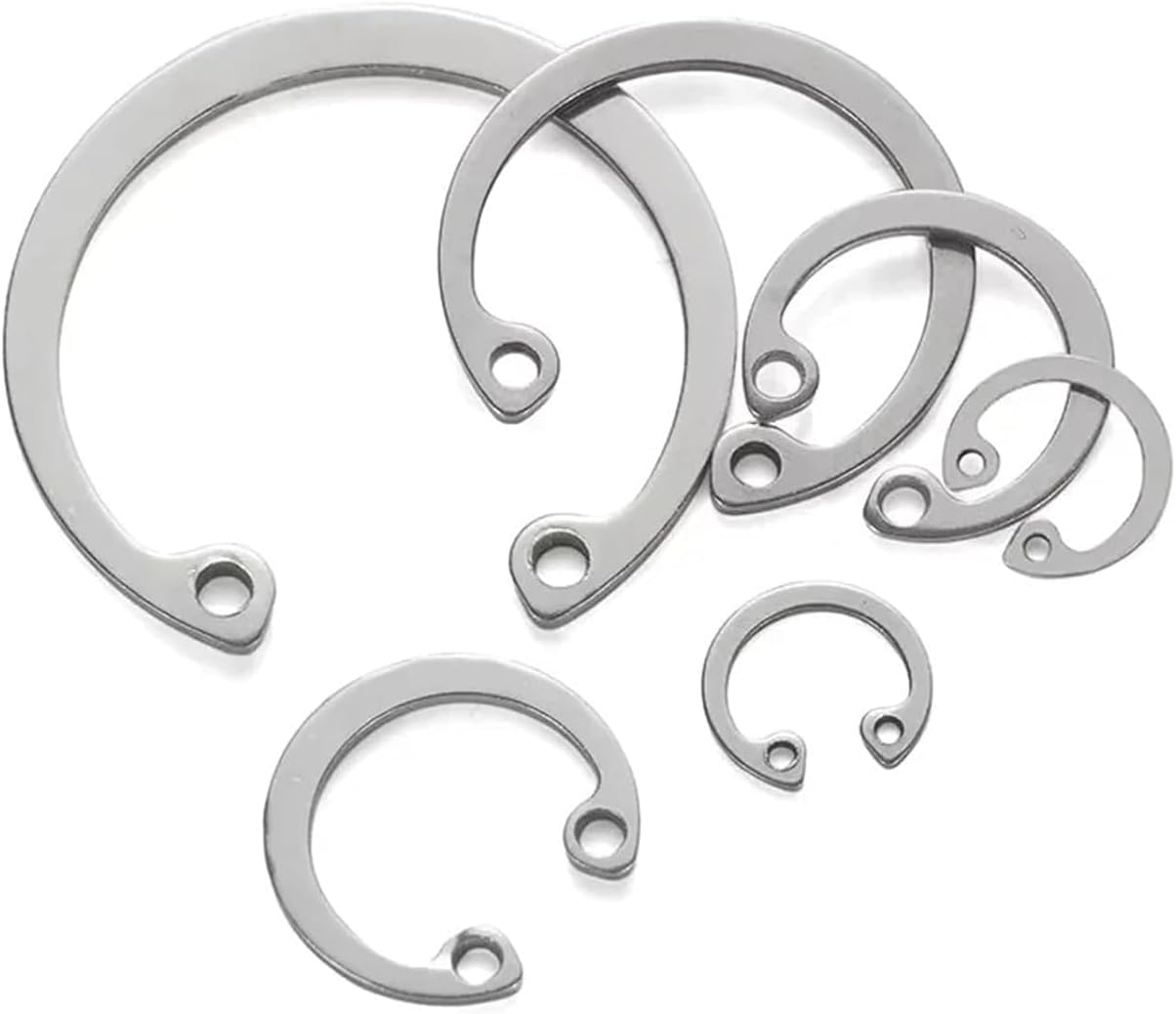 304 Stainless Steel C-Type Circlips for Hole Hole Retaining Ring Bearing Retainer Metal Internal Circlip Snap Ring M8 M9 M10-M140(M110(1pcs))