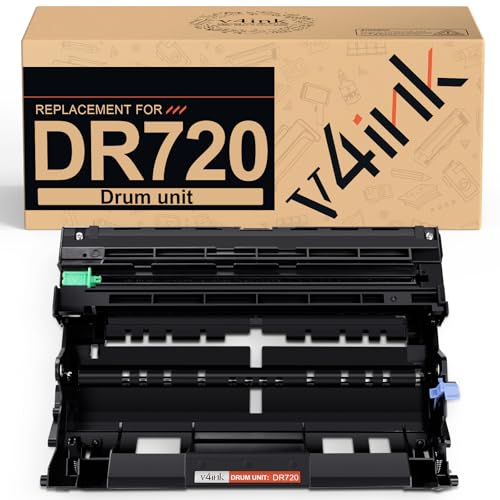 v4ink Compatible DR720 Drum Unit Replacement for Brother DR720 Drum Unit for DCP-8110 DCP-8150 DCP-8155 HL-5440 HL-5450 HL-5470 HL-6180 MFC-8510 MFC-8710 MFC-8810 MFC-8910 MFC-8950 Printer (Not Toner)