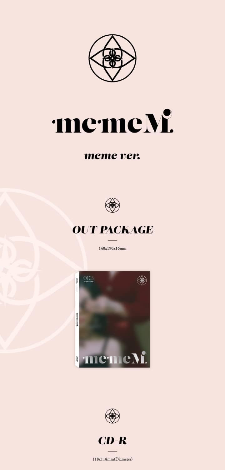 DREAMUS Purple KISS - memeM [Meme ver.] (3rd Mini Album) Album+Pre Order Limited Benefits+CultureKorean Gift(Decorative Stickers,Photocards,Top Loader Stcikers)