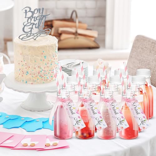 Set de 25 botellas plásticas con pajillas y tapa 250 ml miniatura 4