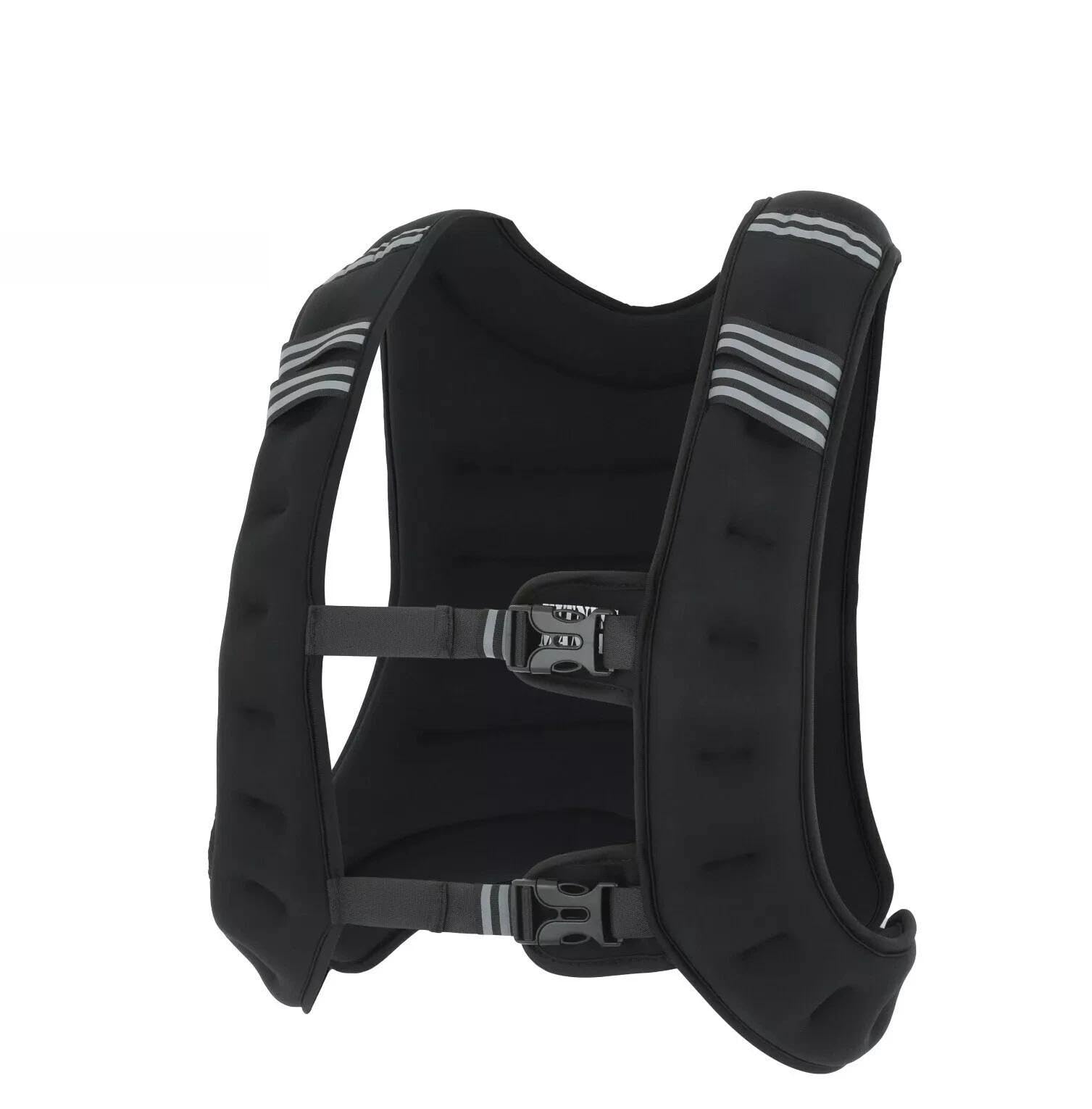 for Weighted Vest 15lbs Weight Reflective Workout Strength Training Running Black
