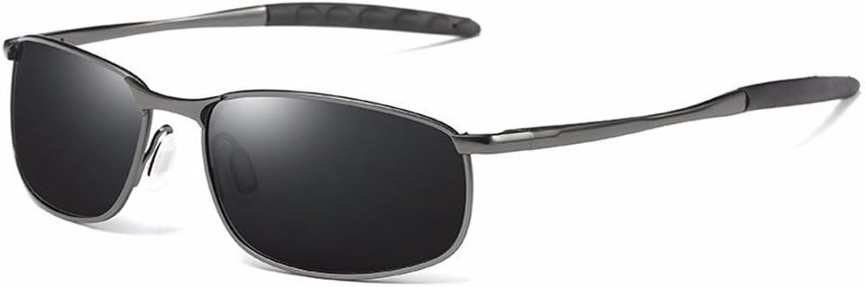 Sunglasses/male polarized sunglasses/driving driver mirror/men's fashion sunglasses,Gun black cloth