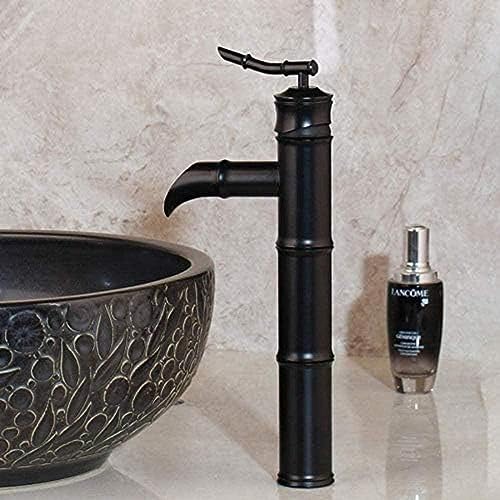 Robinet de salle de bains noir anti-calcaire en acier inoxydable durable