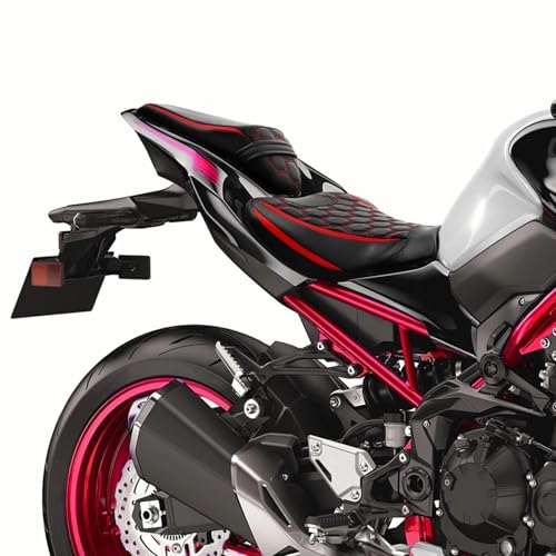 Selle Kawasaki Z 900 noire rouge de remplacement pilote et passager