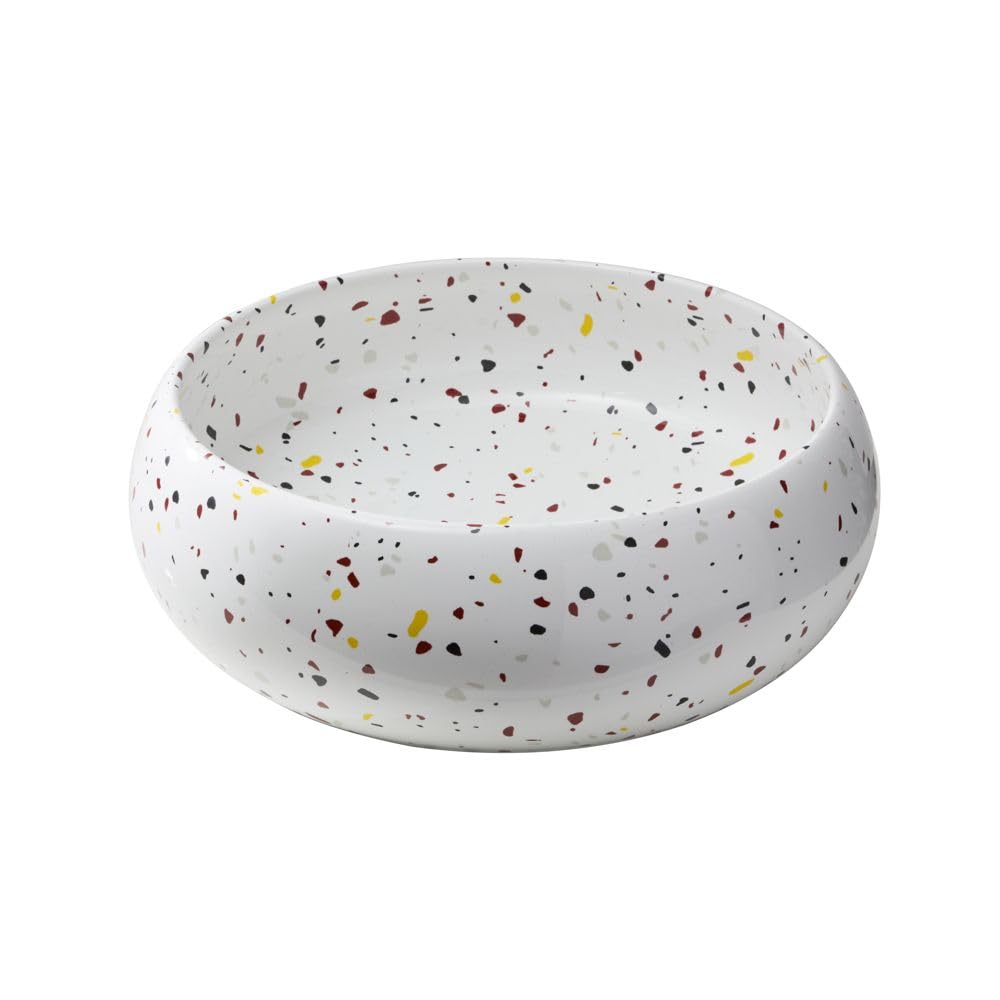 Milano Alden Terrazzo Speckled Effect Round Countertop Bathroom Basin Sink - 360Mm
