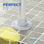 ANTOBLE Pool Ladder Deck Flange to Mount for Lumi O Above Ground Swimming Pool Ladder 99.0003, 2 in Deck Flange Swimming Pool Ladder Replacement Part Assembly Accessory, 1 Pack