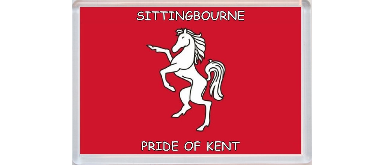 Baked Bean Store Sittingbourne - Pride Of Kent County Flag - Jumbo Fridge Magnet