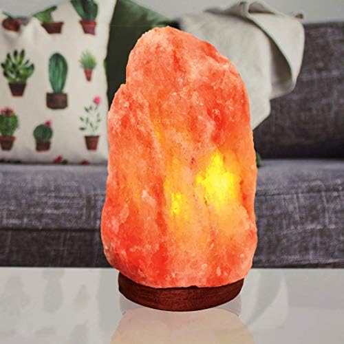 Giggi 3 KG Dimmable Salt Lamp Natural Himalayan Salt Lamps containing Pink Rock Salt Healing Crystals Certified Electric Fitting Ideal for Bedside Lamps, Home Decor, Night Light & Gifts
