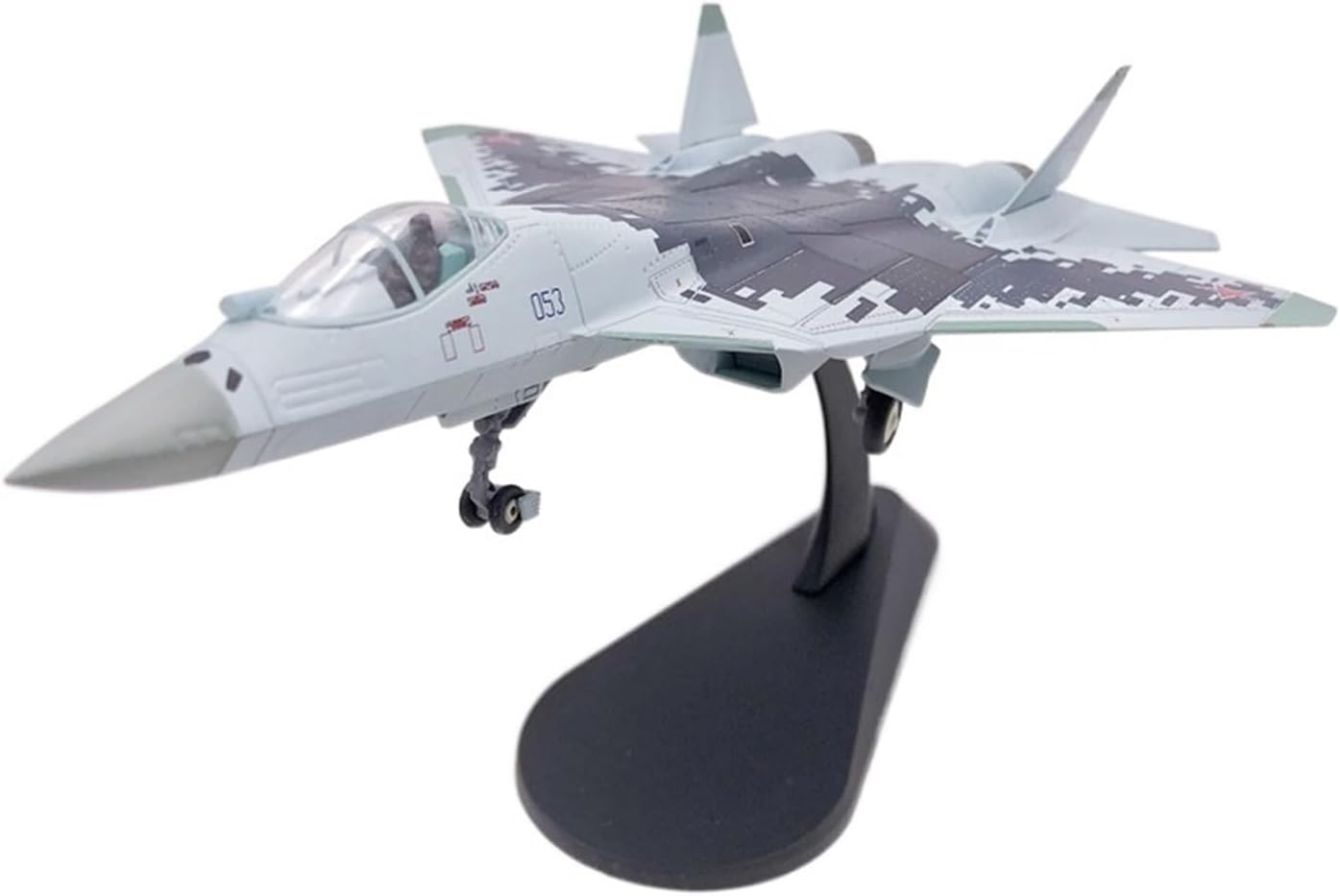 Die Cast Plane 1:100 for SU57 Fighter Metal Die Cast Simulation Alloy Passenger Aircraft Model Desktop Decoration Gift Finished Metal Airplane