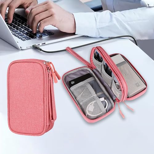 Electronics Accessories Organizer Pouch Bag, Travel Universal Organizer for Cable, Charger, Phone, SD Card, Business Travel Gadget Bag