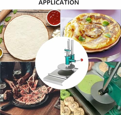 Máquina de prensa de masa de pizza, máquina de formación de pasteles comercial con interruptores de arranque y base gruesa para una preparación eficiente de la masa