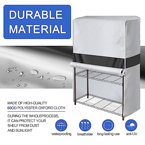 MOLLYAIR Drahtgitter-Abdeckung, wasserdicht und staubdicht, Nylon-Schnalle, feste Regalabdeckungen für Drahtregale, 91,4 x 45,7 x 183,9 cm
