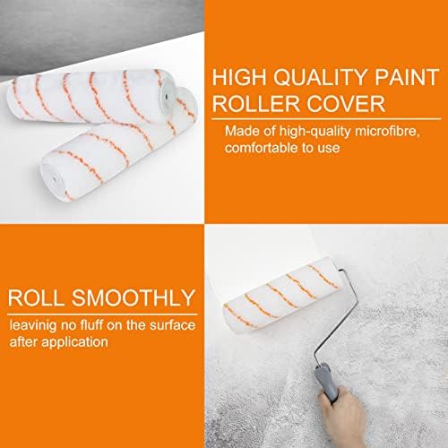 Paint Roller Set,Paint Rollers Pads Tray Brush Sleeves Supplies for