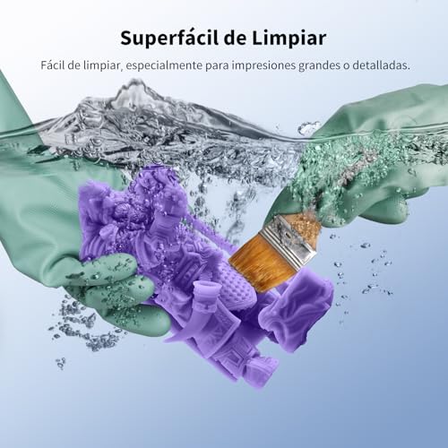 Resina 3D Lavable con Agua de ANYCUBIC 1000g Morado - Fernando Cortés