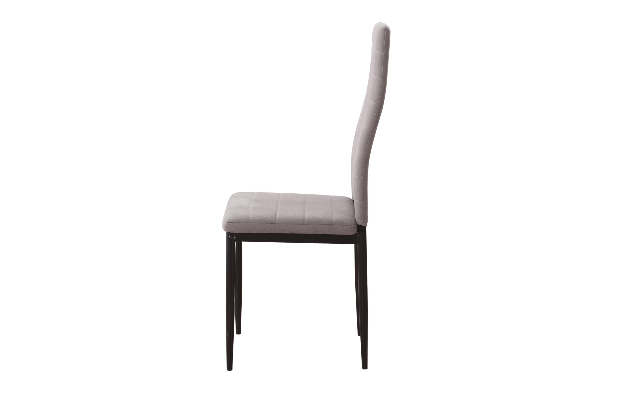 Genérico M1C - Pack 6 Sillas de Comedor Yuri, Respaldo y Asiento tapizado en Tela jarama Color Marengo, Sillas ergonómicas (Patas Color Negro)