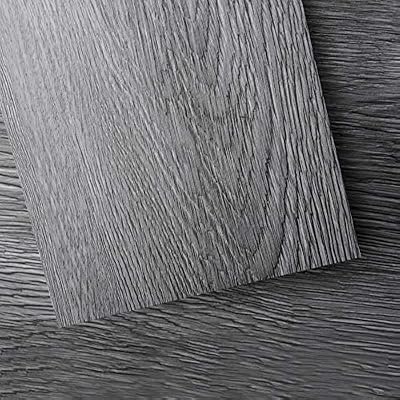 Art3d Peel and Stick Floor Tile Vinyl Wood Plank 54 Sq.Ft, Deep Gray, Rigid Surface Hard Core Easy DIY Self-Adhesive Flooring