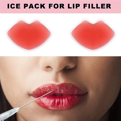 Miniatura 10 de Paquetes de hielo para labios, paquete de hielo para labios, mini bolsa de hielo para uso en frío para labios para evitar que el lápiz labial se