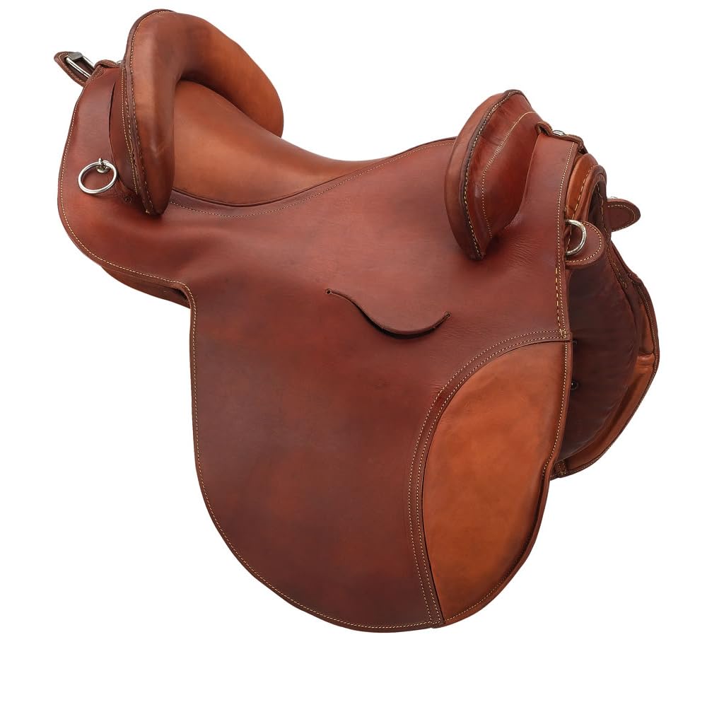 Handmade: sella per cavallo spagnola, in vera pelle, dimensioni da 38,1 cm a 45,7 cm, 002