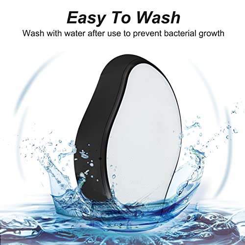 Crystal Hair Eraser For Women Face Legs Arms, Painless Exfoliation Magic Hair Removal Stone Washable Crystal Hair Remover Tool For Body Any Part (Black) #TOP2