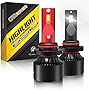 9012 Headlight LED Bulbs, CAR ROVER 100W High Power 20,000LM Extremely Bright 6000K HIR2 Conversion Kit Adjustable Beam, Halogen Replacement(Pack of 2)