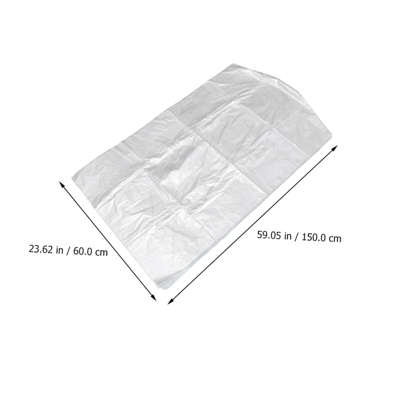 NOLITOY Fundas Para Colgar Ropa 60x150 Cm Peva Transparente 2.2 Mil Grosor Protección Antipolvo Para Abrigos y Trajes Uso Doméstico y Tintorerías Pack 50 Unidades
