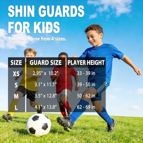 Image of newox Soccer Shin Guards Kids Youth - Shin Pads Protection Boys Shin Guards Soccer Youth - Soccer Shin Guards for Kids 3-15 Years Old Girls Boys