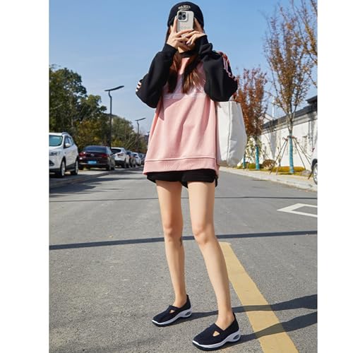 Womens Air Cushion Slip on Orthopedic Walking Shoes Arch Support Knitted Mesh Breathable Sneakers Lightweight Wide Width Non-Slip Shoes3