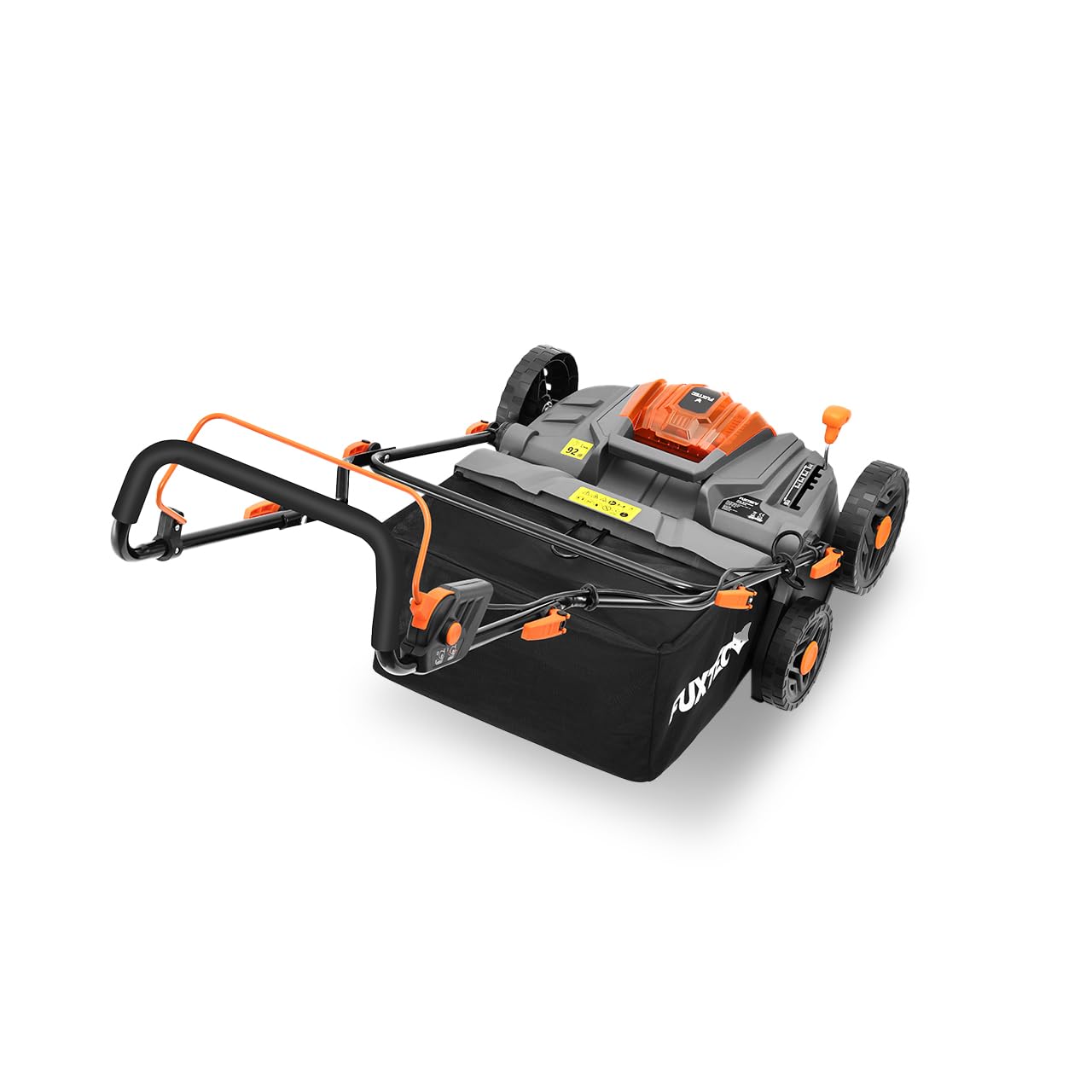 FUXTEC Arieggiatore a Batteria 40V FX-E2VE38SET 2-in-1 Scarificatore, Larghezza 38 cm, Cesto 45L, 2 Batterie