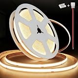 Migliori strisce LED alta luminosità illuburg 24V Striscia LED COB Bianco Neutro 4000K 5m 480LED/m CRI90+ Dimmerabile Autoadesiva Banda Barra Strip Luminosa